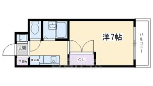 御所西セントラルハイツ【2階】の間取り