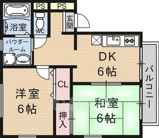 エステートピア松英2【2階】の間取り