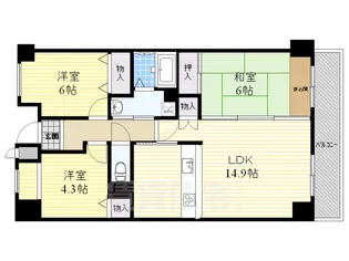 クレールハイム【3階】の間取り