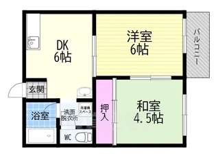 スイートム中村【2階】の間取り