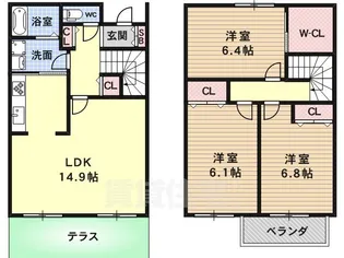 THE BRIGHT GARDEN 嵐山【1階】の間取り