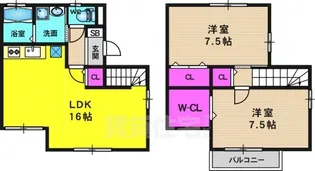 エターナルウッド2【1階】の間取り