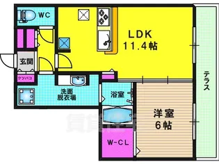 プレジールB棟【1階】の間取り
