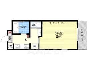 サンフェスタ東福寺 B棟【2階】の間取り