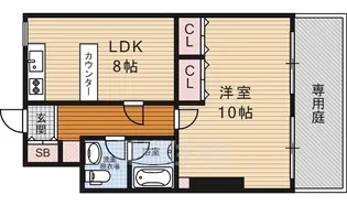 エスカル2六角【3階】の間取り