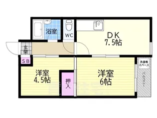 コーポ木の実【2階】の間取り
