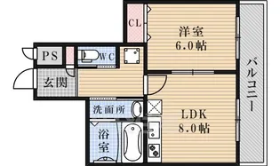 アクシアコート藤森【1階】の間取り