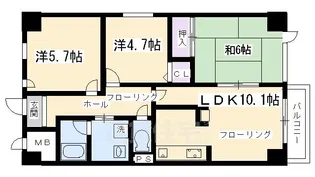 パインフィールド吉祥院【8階】の間取り