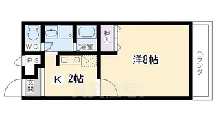 ラフィーネ九条【1階】の間取り