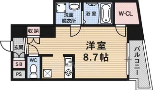 ライジングコート京都西院フロンティア2【8階】の間取り