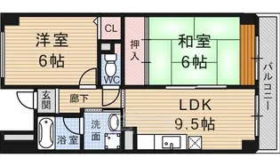 京都府京都市伏見区竹田段川原町【マンション】の間取り