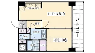 アーバネックス室町【6階】の間取り