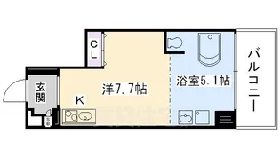 ブローニュかもがわ【4階】の間取り