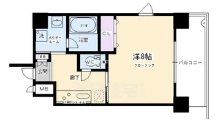 アスヴェル京都四条烏丸【2階】の間取り