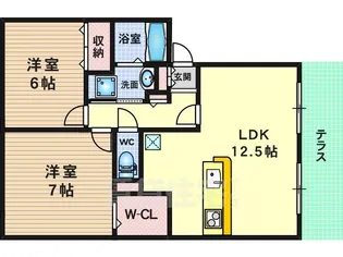 サンシルク桂南【2階】の間取り