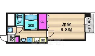 エグゼレジデンス羅城門【9階】の間取り