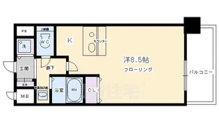 プレサンス京都烏丸NEXT【5階】の間取り