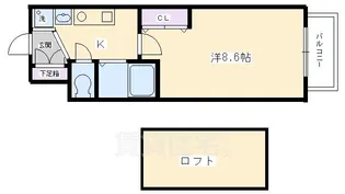 西院くめマンション【9階】の間取り