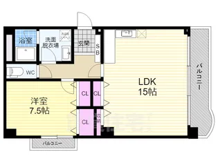 「サンフローラ下鴨東」【2階】の間取り