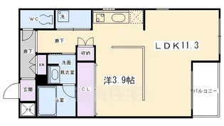 アーバネックス東山三条(ヒガシヤマ)【3階】の間取り