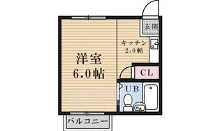 ジュネス美也古 パート2【2階】の間取り