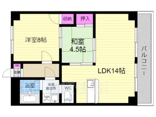 ロココ桂【3階】の間取り