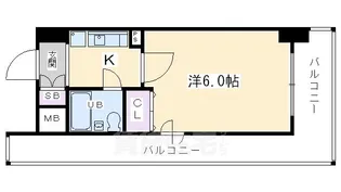 エスリード四条河原町【5階】の間取り