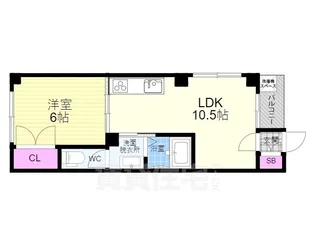 フローレ大宮【5階】の間取り
