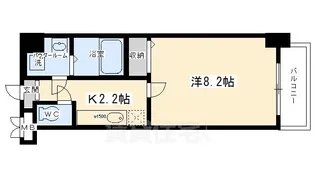ビレイユ真英烏丸五条【8階】の間取り