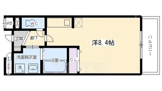 ジェルメ伏見【3階】の間取り