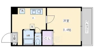 「CITY SPIRE烏丸御池」【2階】の間取り