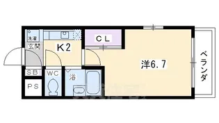 井筒ホームズ河原町(イヅツ)【4階】の間取り