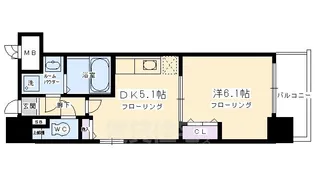 レジデンス西京極【3階】の間取り