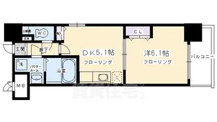 レジデンス西京極【7階】の間取り