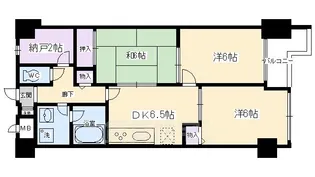 ライオンズマンション二条城東【10階】の間取り