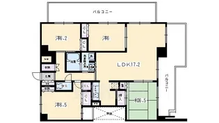 リージョン御池【5階】の間取り