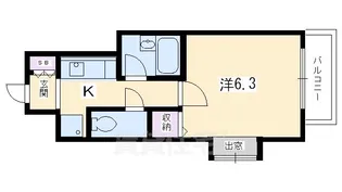 ベラジオ四条堀川【6階】の間取り