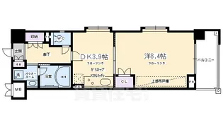 ベラジオ五条堀川【6階】の間取り