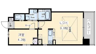 S-FORT二条城前(旧:Grand E’terna二条城前)【4階】の間取り