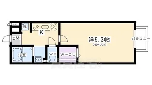 グランディール北栗栖【2階】の間取り