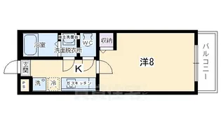 フラッティ唐橋【4階】の間取り