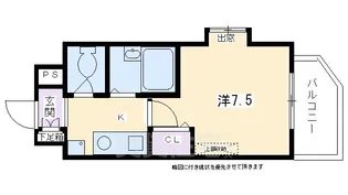 De’Lead烏丸西(デリード)【7階】の間取り