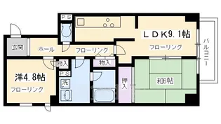 パインフィールド吉祥院【9階】の間取り