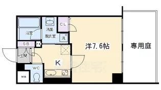ベラジオ五条堀川2【1階】の間取り