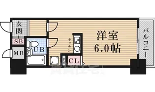エスリード四条河原町【7階】の間取り