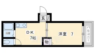 ラフィーネ四条堀川【3階】の間取り