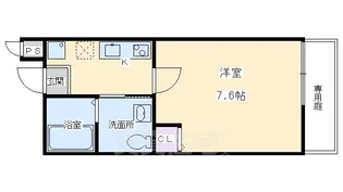 フラッティ堀川高辻【1階】の間取り