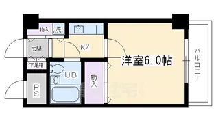 ライオンズマンション四条烏丸【8階】の間取り