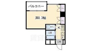 烏丸五条 悠【4階】の間取り