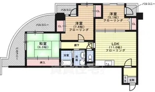 パークスクェアー【4階】の間取り